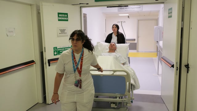 Trasporto del paziente in sala operatoria